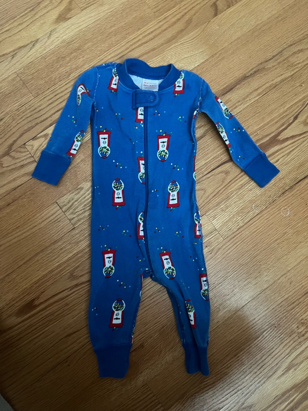 Hanna Andersson Blue Gumball Machine Print One-Piece Zippy